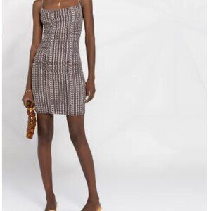 NANUSHKA - Adie logo print mini dress (Size L)